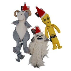 Star Wars Petco Dog Toys – Pack of 3 (Tauntaun, C-3PO, Wampa Yeti) – Plush & Squ
